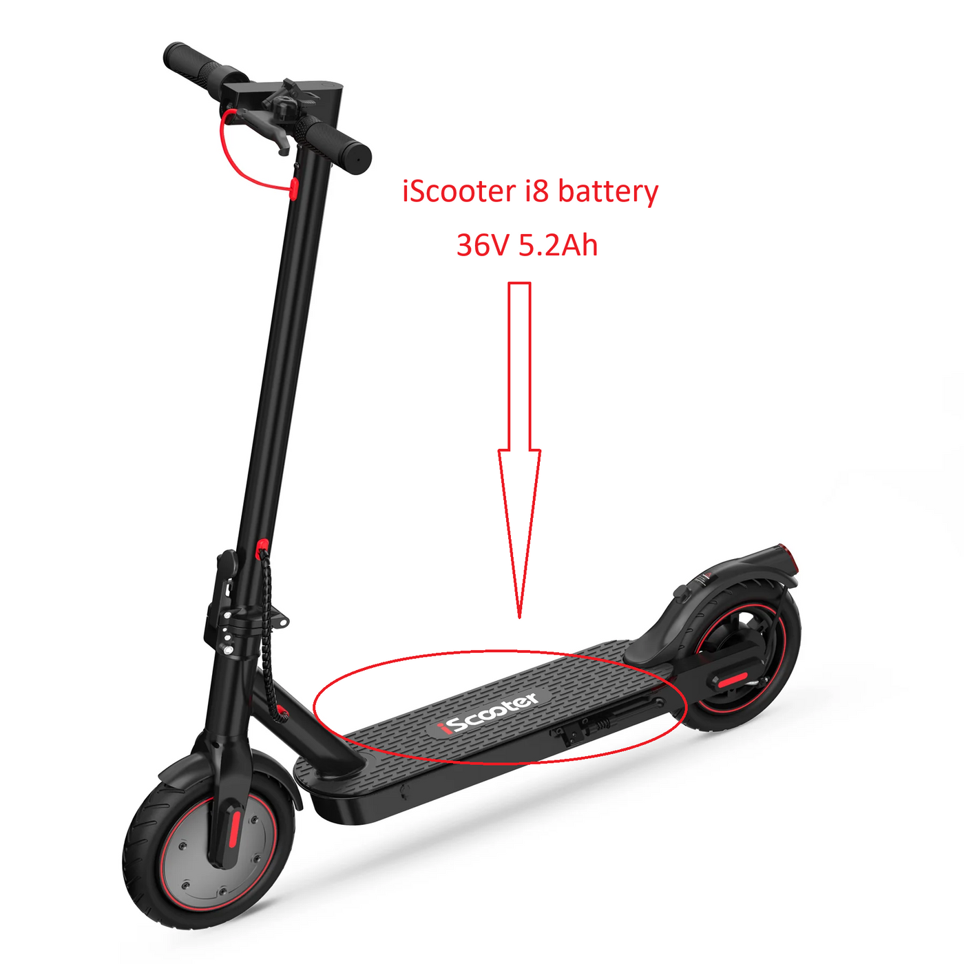 Batterij voor iscooter elektrische scooter i8